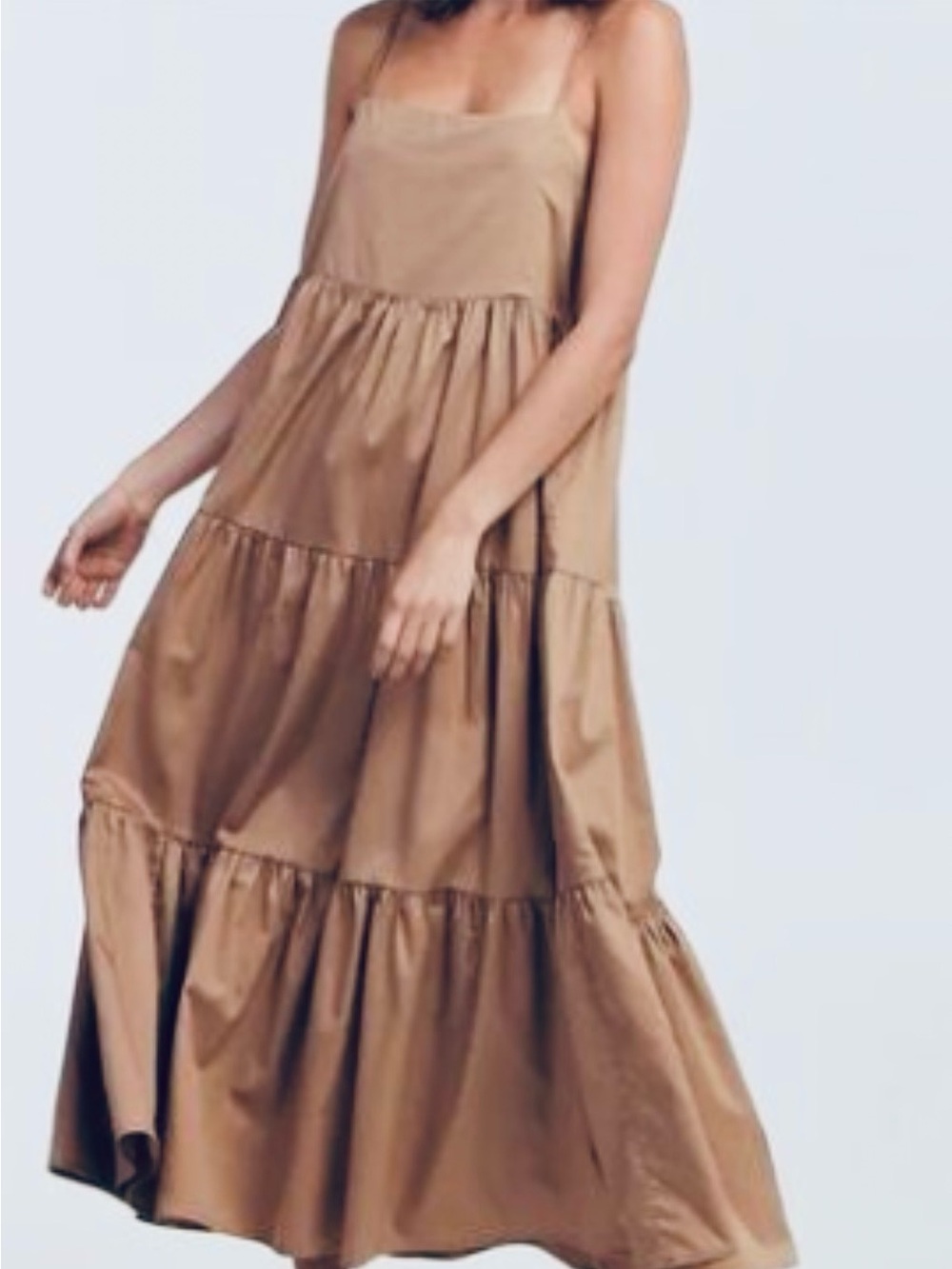 Anthropologie Charlie Holiday Isabella Tiered green Maxi Dress